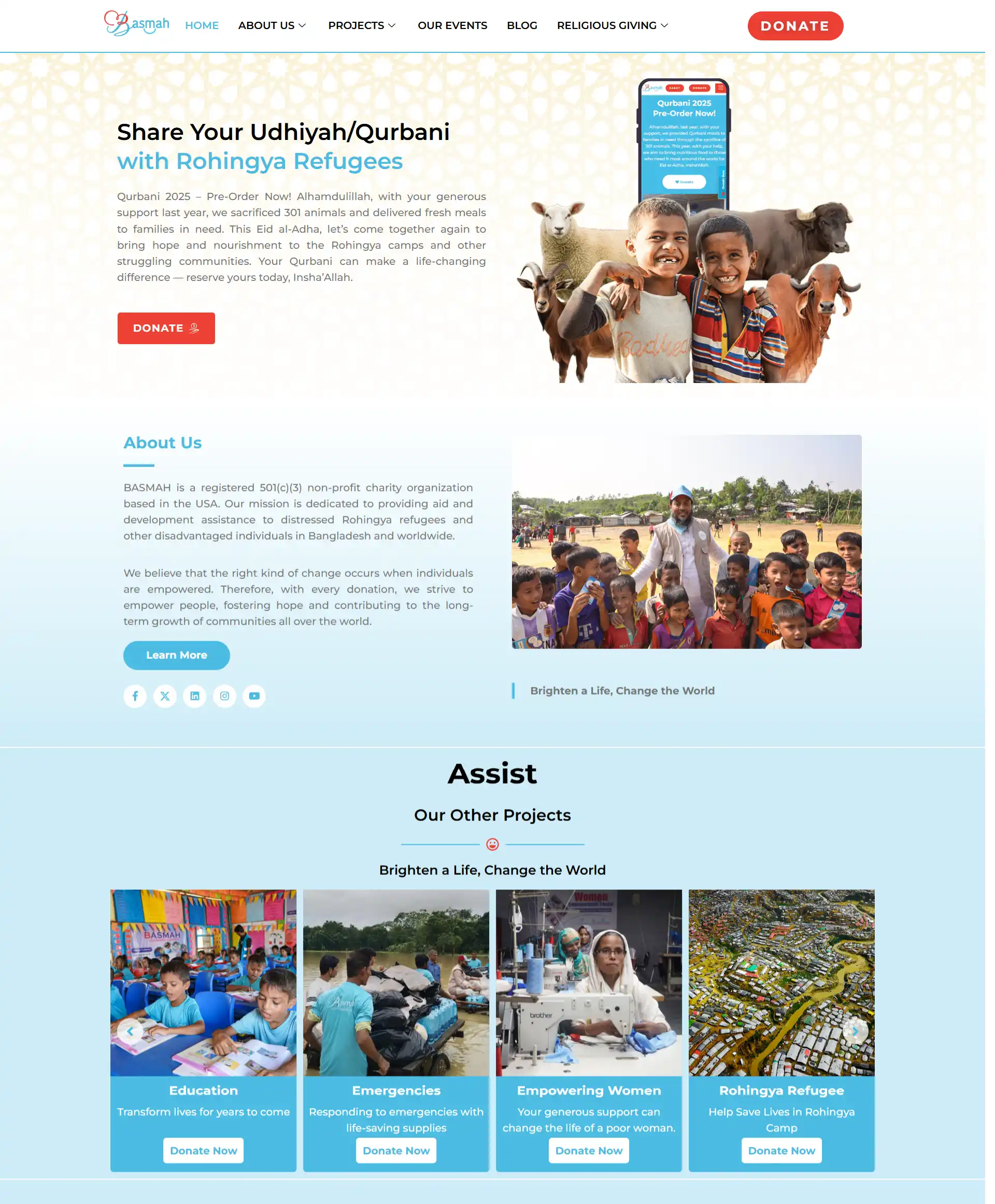 Basmah- Muslim charity. NGO