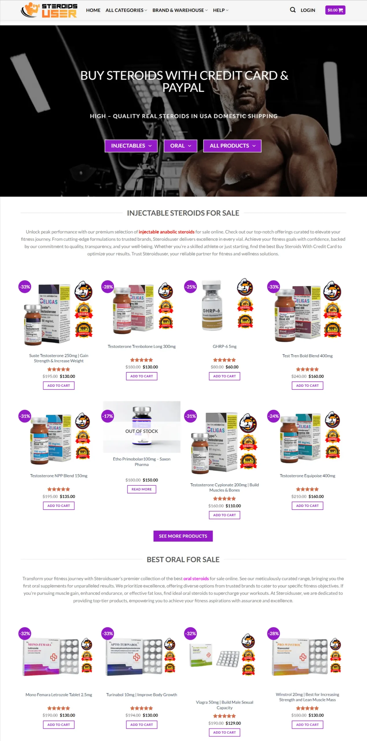 Steroids user- CBD product website